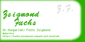 zsigmond fuchs business card